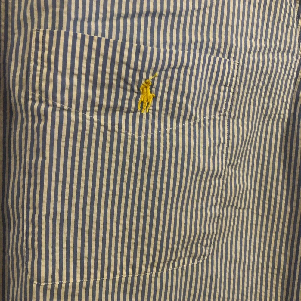 NWOT Polo Ralph Lauren RL Untucked Fit Seersucker Short Sleeve Shirt Sz 5XB 5XL - Picture 4 of 8